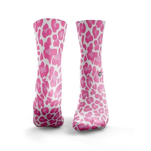 HEXXEE Women's Leopard Socks Pink, Womens: 4-7 UK / 6-9 US