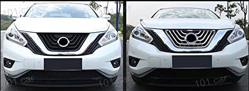 KAITIAN 1pcs ABS Chrome Car Front Center Grill Grille Cover Trim Molding Trim Molding Strip Decorative Emblems for Nissan Murano 2015 2016 2017 2018