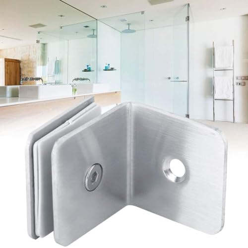 Valla de piscina con clip de plata de 90 grados para vidrio templado x2 7
