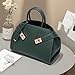 hedexe Designer Leather Tote Bags for Women: Luxury Crossbody Purses and Handbag - Trendy Top Handle Satchel Shoulder Bags for Work (Forest Green)