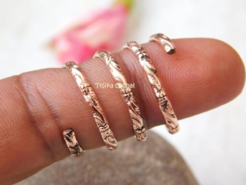 Copper Splint Thumb Wrap Around Ring, Statement finger splint rings, Arthritis Ring For Unisex Splint Ring for PIP or DIP Joint, Gift Handmade Toe Stackable jewelry,4