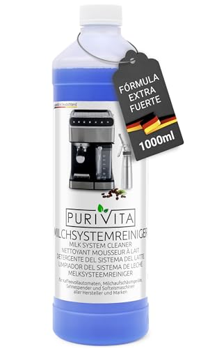 PURIVITA - Concentrado de limpieza del sistema de leche - para cafeteras automáticas y cafeteras de todas las marcas - 1000ml