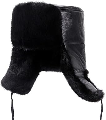 100% Real Mink Fur Hat Thicken Winter Warm Ushanka Ear Warm Fashion Outdoor