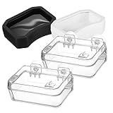 LIOOBO 2pcs Reptile Food Dish Water Basin Snake Feeder Bowl Non-Slip Suction Cup for Pet Lizards Chameleons