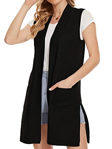 Image of Beautiful Nomad Sleeveless Cardigans for Women Long Sweater Vest