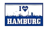 Hamburg - I Love Hamburg Fahne (F70) - 90x150cm jetzt online bestellen beim Trendshop aus Remscheid