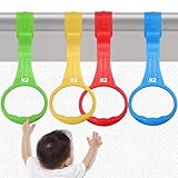 THQAE 8 Pcs beistellbett befestigung, Ringe für Kinderbetten, Ringe Baby Hand Ringe Griff Abnehmbarer Handringe für Baby Kleinkind für Beinübung Aufstehen Übung in Kinderbetten Reisebetten