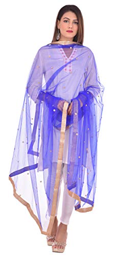Image of YOUTHQUAKE Women's Embroidered Net Dupatta