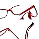 Suertree Myopia Brillen Leichte Kurzsichtigkeit Brille Mode Distanz Brille für Damen Herren Rot -1.5