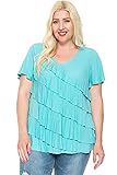 Description : cette élégante chemise dispose de plusieurs couches de volants qui sont parfaits pour couvrir tout en donnant un look plus flatteur.