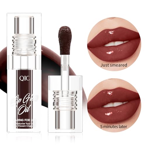 3 Colors Lip Plumping Gloss Waterproof Long-Lasting Moisturizing Velvety Lip Stain Clear/Black Cherry/Black Lip Oil Plumping Hydrating Liquid Lipstick Vegan Lip Makeup - Image 5