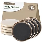 Furniture Sliders, 8 Pcs 3 1/2'' Furniture Sliders Pads for Hardwood Floors, Chair Legs Floors Protectors, Reusable Round Glides Glider, Heavy Duty Furniture Movers Sliders