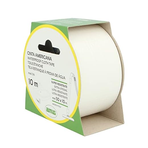 Amig - Cinta Americana Mod.516 de Fijación Extrafuerte y Resistente al Agua para Uso en Interiores o Exteriores, Perfecta para Bricolaje y Reparaciones, Color Blanco, Medidas 10 m x 50 mm