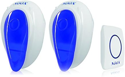 Noox Smarthome Wireless Doorbell with 1 Receiver Plug-In and 2 Remote Buttons, for Home, Office, Kids, Security