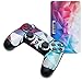 Produktbild kwmobile Aufkleber Set kompatibel mit Playstation 4 / PS 4 Pro Controller (1./2. Gen) - Sticker für Gamepad Dreiecke Asymmetrie Hellblau Rosa Blau