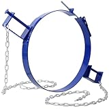 55-Gallon Drum Lifter Ring, Steel Drum Ring with Pivoting Fork Pockets, 1200 lbs Capacity, Painted Carbon Steel for Industrial Material Handling