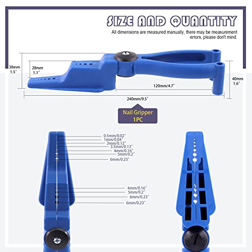 Swpeet Plastic Blue Protect Finger Joint Pliers, Plastic Pliers Secure Nails Anti-Smashing Finger Joint Pliers For Hammering Nails More Safety #TOP1