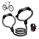 Polyvalence compacte : le cadenas pour scooter électrique léger et portable est rapidement monté sur le vélo ou le scooter électrique grâce à l'adaptateur de fixation fourni. Il sert d'antivol de vélo parfait pour un usage quotidien et protège les vélos, les scooters électriques et autres appareils.