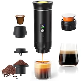 Gubbett Portable Coffee Maker 3 in 1 Espresso Machine USB-C Mini Electric Hot Water Coffee Maker Compatible with Ness-Preso, Dolce-Gusto and Ground Coffee Capsules
