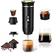 Gubbett Machine à Cafe Portable,3 En 1 Cafetière à Expresso Chauffage Électrique,Rechargeable,Pour Camping et Voiture,Chauffage Rapide,compatible avec Capsules K-Cup et café moulu,Pour voyage