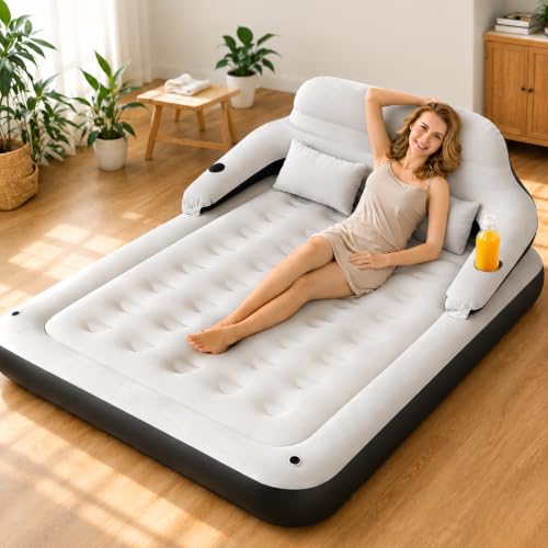Inflatable Twin Bed with Pillows