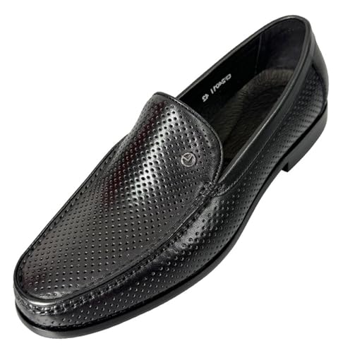 Santimon Mens Casual Shoes Leather Penny Loafers Slip On Shoes for Men-Comfort Breathable Mocasines Summer Business Driving Boat Shoes