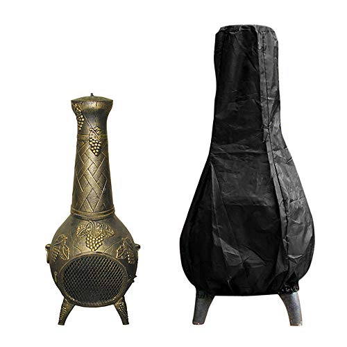 Large Chiminea Cover Heavy Duty Waterproof Garden Patio Heater Rain Sun UV Covers Outdoor for Home Garden Outdoor Funiture Protector