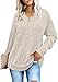 Fall Tops for Women Casual V Neck Long Sleeve Fall Sweaters Apricot S