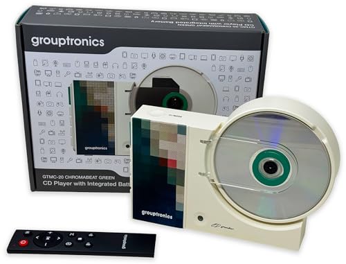 Grouptronics GTMC-20 Portable CD Player with Bluetooth and Speakers | Small Rechargeable CD Player for Home, Kids or Elderly | Personal CD Music Player Boombox, CD Walkman