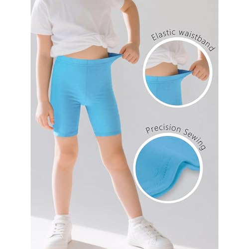 Coralup Pacote com 6 shorts de dança para meninas, shorts de bicicleta, respiráveis para esportes, r