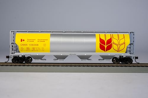 Trémie cylindrique à grain Bachmann évite déraillements wagon jaune HO - 3