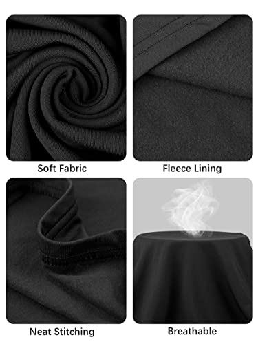 URATOT 2 Sets Men's Thermal Underwear Set Fleece Lined Thermal Underwear Soft Long Johns Top Bottom Set for Men Cold Winter3