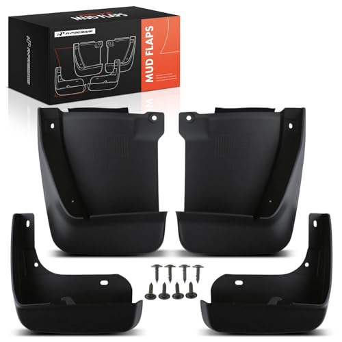 A-Premium Mud Flaps Compatible with Honda Accord 2003 2004 2005 2006 2007 Sedan, No Drilling Required Mud Guards with Hardware Accessories, Set of 4 Front and Rear