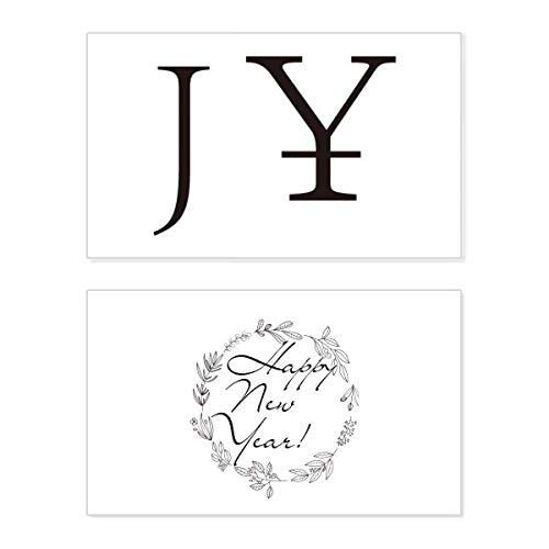 Symbole monétaire japonais Yen sur votre table de fête avec cette carte de vœux unique