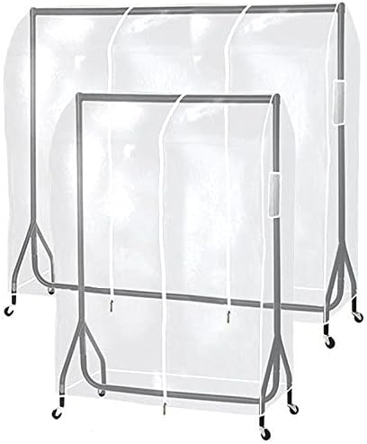 2ft 3ft 4ft 5ft 6ft Clear Transparent Clothes Rail Protective Zip Over Cover for Garment Hanging Coat Racks The Shopfitting Shop ® (for 6ft Rail)