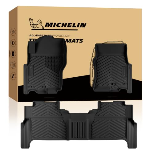 Michelin Vehicle Mats All-Weather TPE Custom Fit Liner for 2022-2026 Nissan Frontier Crew Cab Premier