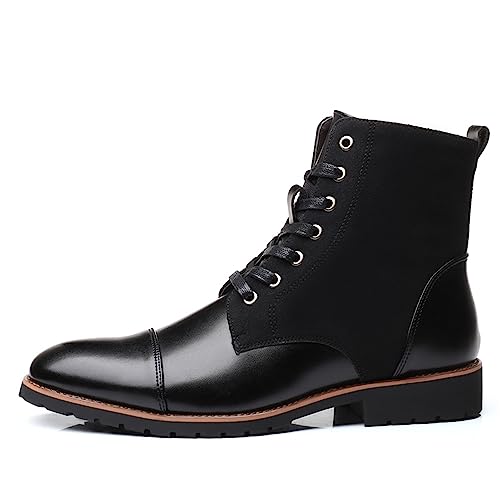 CHUUMEE Men's High Top Dress Boots Men's Casual Boots Motorcycle Combat Ankle Dress Boots4