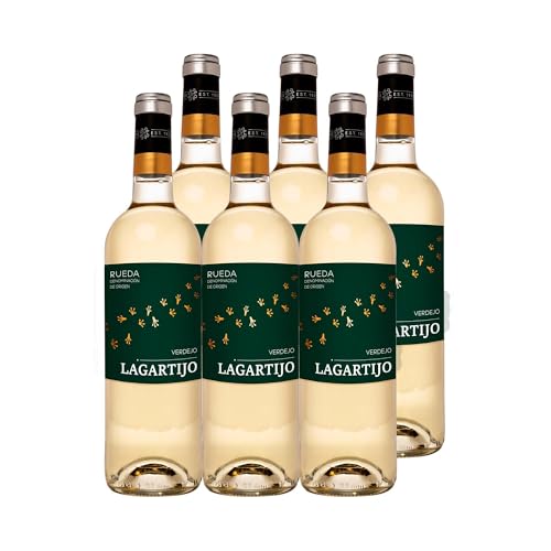 CUATRO RAYAS Lagartijo Verdejo - Vino Blanco DO Rueda (6 Botellas x 750ml)