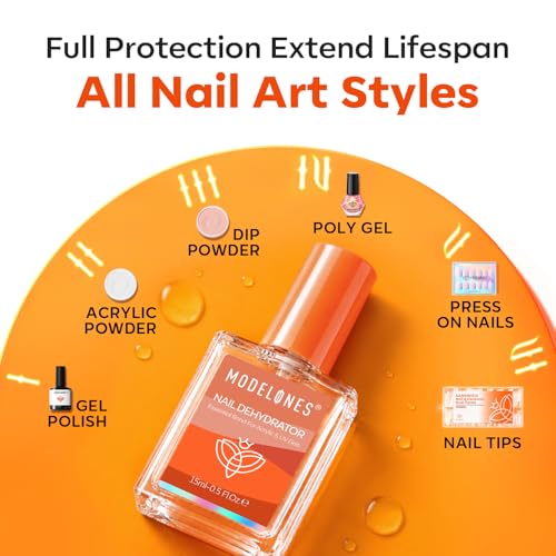 Image of modelones Nail Dehydrator for Base Top Coat, Upgrade Acid-Free Nail Prep