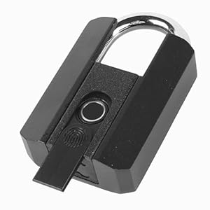 Fingerprint Padlock, Waterproof Biometric Lock with USB Rechargeable, Perfect for Gym, Warehouse, Fence, Safe, Locker – 4.25″ x 2.6″