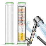FEELSO Shower Filter for Handheld Shower Head,18 Stage Replacement Filters for Hard Water Remove Chlorine and Harmful Substances, 2 Pack