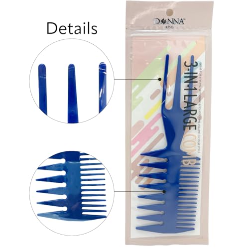 Peine Multifuncional 3-en-1 Azul para Cabello Natural y Texturizado miniatura 2