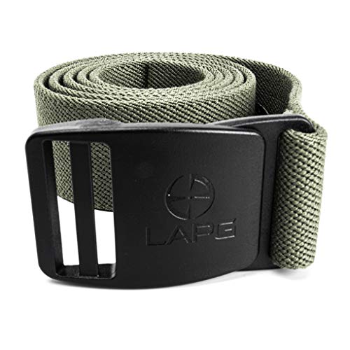 LA Police Gear Lightweight Elastic Stretch Ops Men's Belt, Stretchy Men's Belt - OD Green - Medium
