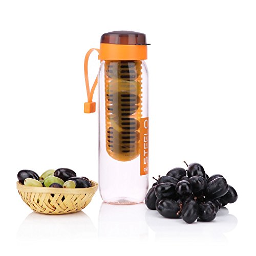 Steelo Fancy Sante Fruit Infuse Plastic Flip Top Bottle 700ml,Pack Of 1,Assorted Colors For Rs. 84 @ 66 %