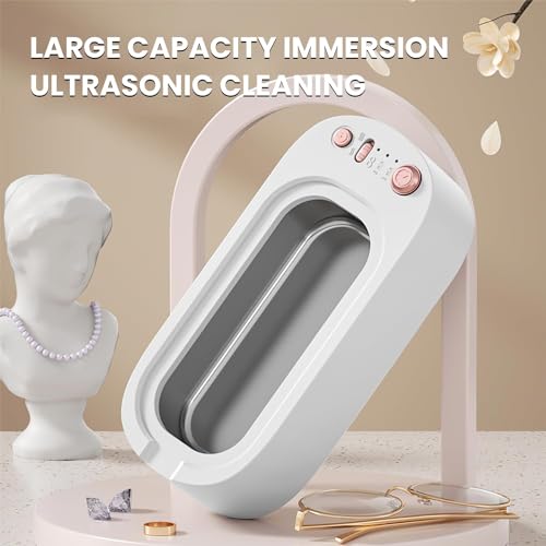 Limpador ultrassônico de joias, máquina de limpeza ultrassônica portátil de 45 KHz, limpador de lava