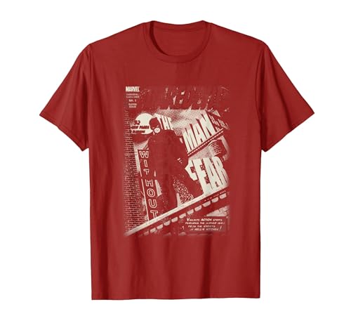 Image of Daredevil The Man Without Fear Cover Big T-Shirt, Men, Cranberry Red, X-Large