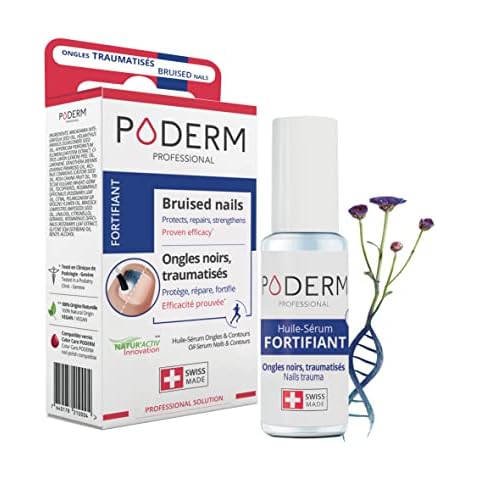 PODERM - BLACK AND INJURED NAILS 2-in-1 TREATMENT - BIO & VEGAN - Suitable for active people (football, hiking ...) - Professional foot/hand treatment - Quick & easy - Swiss Made Cover