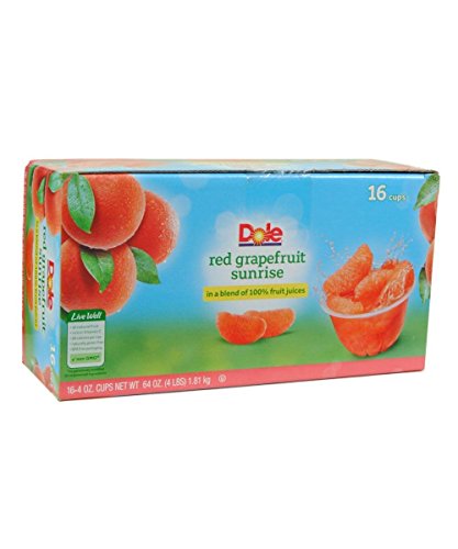 Dole Red Grapefruit Sunrise Fruit Cups, 64 Ounce