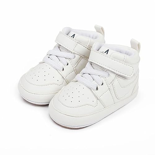 Image of Clowora Unsex Baby Shoes Boys Girls Infant Sneakers Non-Slip Soft Rubber Sole Toddler Crib First Walker Lightweight Shoes