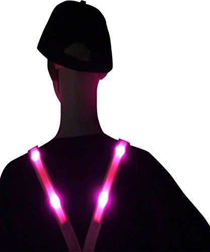 Glovion Led Illuminating Glowing Suspender -Pink #TOP1
